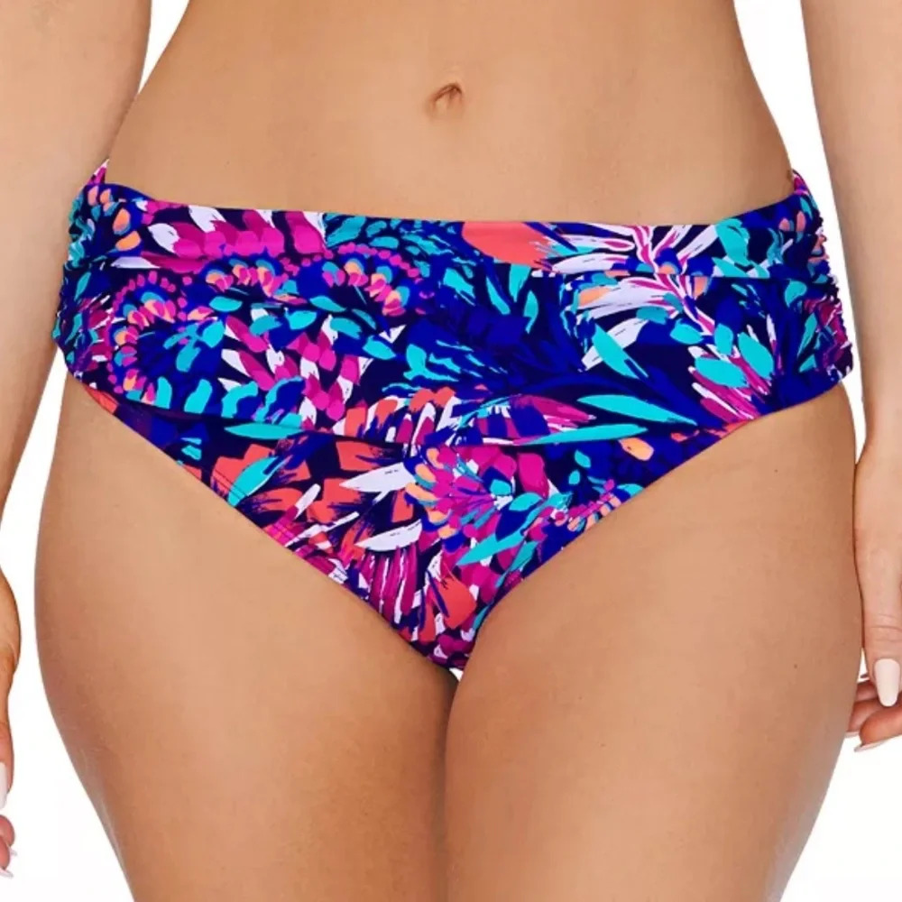 Island Escape Tahiti Bikini Swimsuit Bottom Beach Bliss Multi‎ US 16